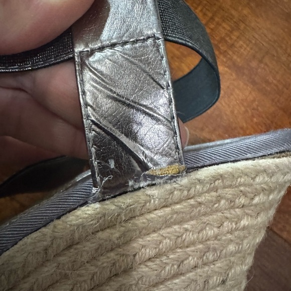 Le Chateau Silver Espadrilles with Metallic Accents - Picture 1 of 5